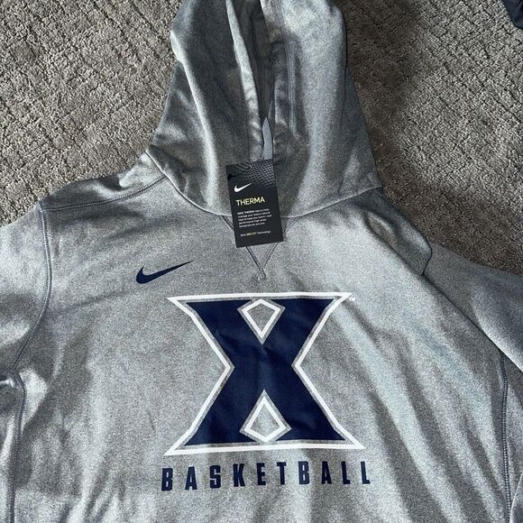 NWT Men's Nike Hoodie Sweatshirt -- Xavier Muscateers Basketball-- Large - Picture 2 of 3